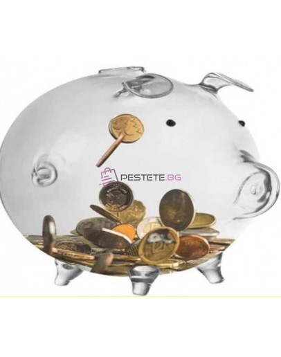 Стъклена касичка Прасенце